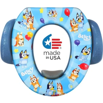 Afbeelding van Bluey Soft Potty Seat WC bril voor zindelijkheidstraining, zacht kussen, babyzindelijkheidstraining, veilig, gemakkelijk schoon te maken