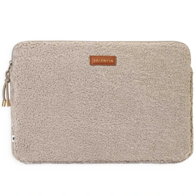 Afbeelding van Selencia Teddy Laptop Hoes Laptopsleeve 14 Inch / 14.2 13 13.6 13.3 Brown Bruin