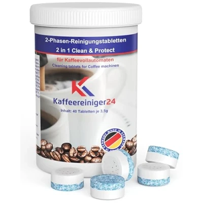 Afbeelding van 2 fase reinigingstabletten voor volautomatische koffiemachines a&#039;3,5g Hoogwaardige geschikt Jura, Siemens, Melitta, Krups en nog veel meer Made in Germany