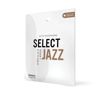 Afbeelding van D&#039;Addario Woodwinds Organic Select Jazz Unfiled Altsaxofoon Riet Sax Individueel verzegeld 3 Zacht, Pack