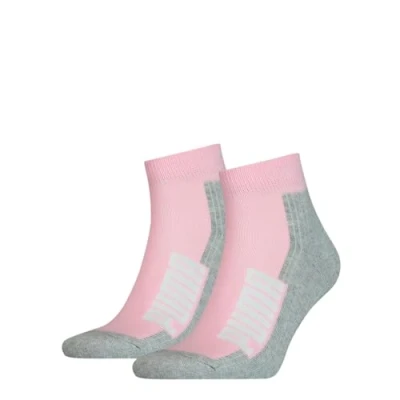 Afbeelding van Puma Unisex Quarter sokken, roze, 39/42 (2 stuks), Basic Pink, 42 EU