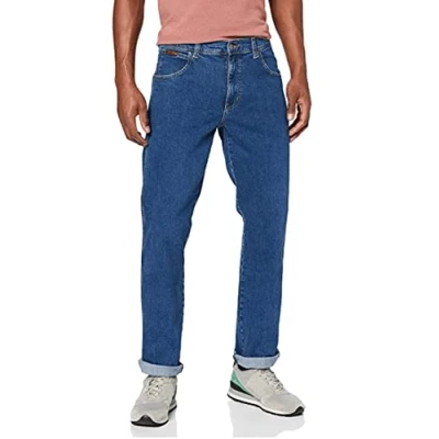 Afbeelding van Wrangler Texas Contrast Straight Jeans voor heren, blauw (Best Rocks 36b)., 40W / 30L