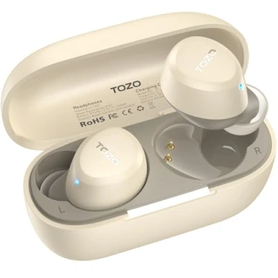 Afbeelding van TOZO A1 2024 Nieuwe verbeterde draadloze oordopjes, Bluetooth 5.3 in ear koptelefoon licht gewicht, ondersteuning APP EQ Setting, Stereo Sound Headset langer afspelen met oplader waterdicht, Khaki