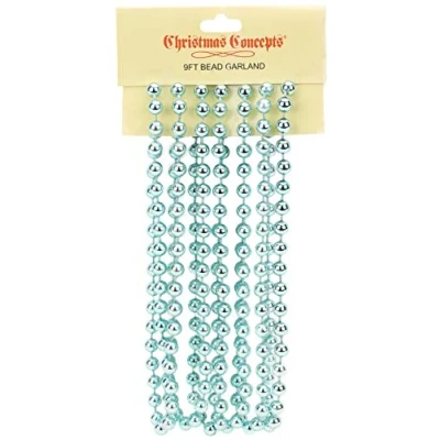 Afbeelding van Christmas Concepts® 9ft Kerst Kralen Ketting Kerstkralenslingers Kerstversiering (Ijsblauw)
