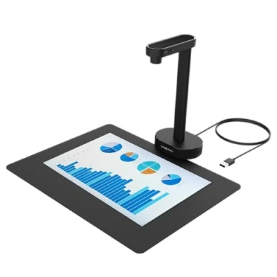 Afbeelding van VIISAN Documentenscanner, 16 MP USB draagbaar, opnamegrootte A4, deskewing, scannen van meerbladige documenten, OCR en TTS Tech, werkt met Windows MacOS