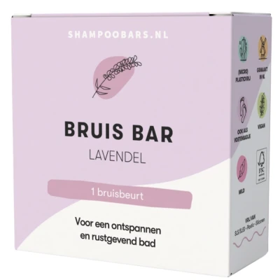 Afbeelding van ShampooBars Bruis Bar Lavendel 60g