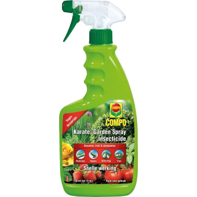 Afbeelding van COMPO Karate Garden spray gebruiksklare insectenbestrijder tegen bijtende en zuigende insecten voor groenten, fruit sierplanten snelle werking 750 ml (7,5 m²)