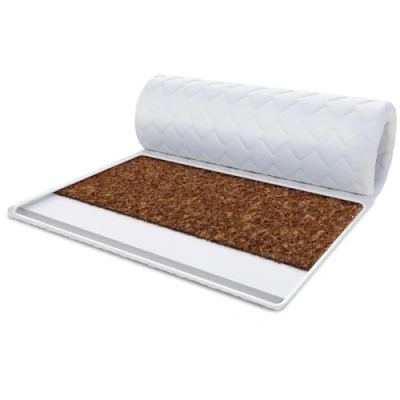 Afbeelding van FDM Matrastopper kokos koudschuim matras topper 160x200 cm hardheid H4 hoogte ca. 4 mensen met allergieën geschikt Öko Tex wit