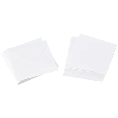 Afbeelding van Papermania 3 x inch 300 gsm kaarthouders en enveloppen, 20 stuks, wit