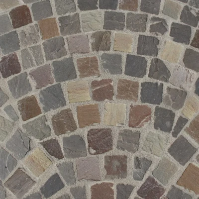 Afbeelding van Gardenlux Natuursteen Keien 10x10x5/7 Cm Gres Tavel