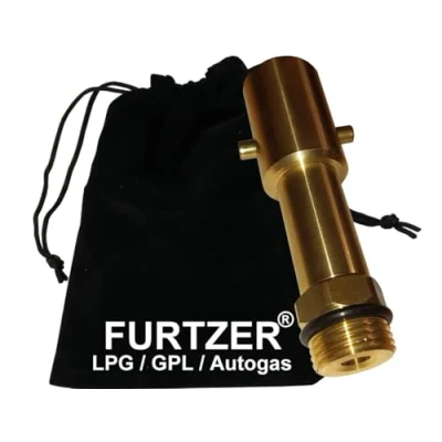 Afbeelding van Furtzer LPG GPL Tankadapter voor auto&#039;s, M22 Bajonett, lange adapter met stoffen zak