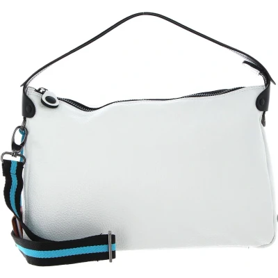Afbeelding van Gabs Leren Schoudertas Calliope TG Ruga Stitching Bianco Ottico Wit