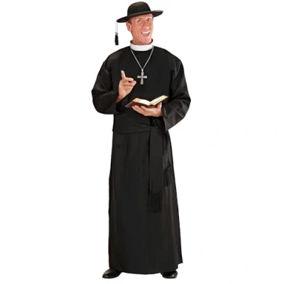 Afbeelding van Widmann 44575 Priesterkostuum, tuniek, riem, geestelijk, themafeest, carnaval
