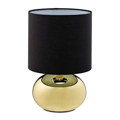 Afbeelding van Relaxdays tafellamp touch nachtlamp modern dimbaar E14 schemerlamp lamp goud