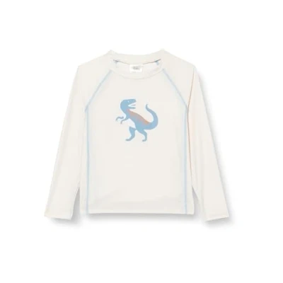 Afbeelding van Playshoes Dino Dermoprotectief shirt voor kinderen, uniseks, Ecru Lang Dino, 122 128