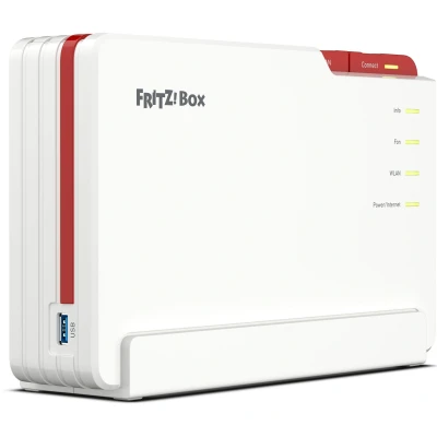 Afbeelding van AVM FRITZ!Box 5690 Pro Wi Fi 7 Premium router met triband (2,4 GHz, 5 6 GHz) tot 18,5 Gbit/s, voor glasvezel en DSL aansluitingen, WLAN mesh, DECT basis, Duitstalige versie)