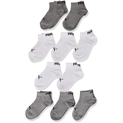 Afbeelding van Puma Unisex Kid&#039;s Quarter (Pack van 10), grijs/wit, 31/34