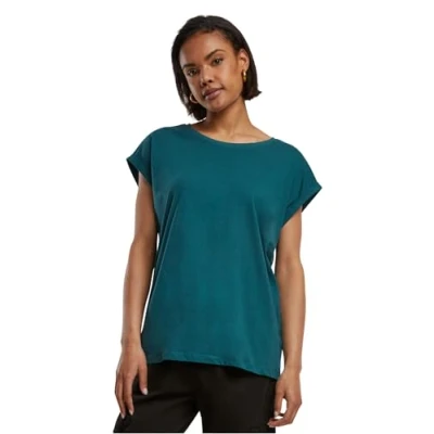 Afbeelding van Urban Classics Extended Shoulder Tshirt basic, Dames, Maat: Medium, Jasper