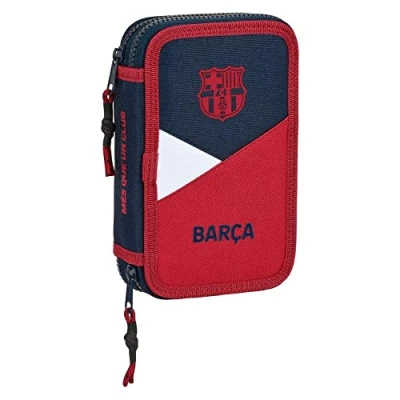 Afbeelding van Dubbele etui F.C. Barcelona Blauw Kastanjebruin (12.5 x 19.5 4 cm) (28 pcs)