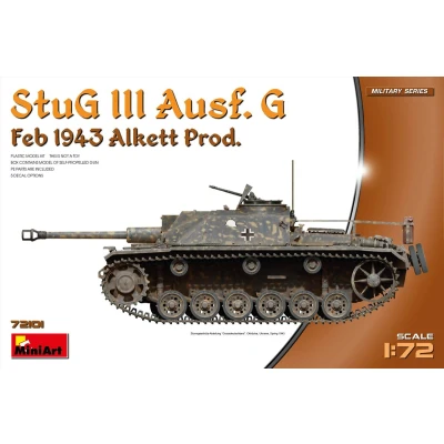 Afbeelding van 1:72 MiniArt 72101 StuG III Ausf. G Feb 1943 Prod Plastic Modelbouwpakket