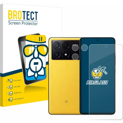 Afbeelding van BROTECT Glas Screen Protector voor Xiaomi Poco X6 Pro (Voor+Camera) Schermbeschermer [9H Hardheid, Beschermglas Folie niet Gehard Glas]