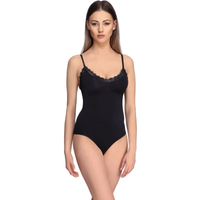 Afbeelding van Merry Style Dames Body Bodysuit Mouwloos Viscose Zwart M MS MS10 286 BD