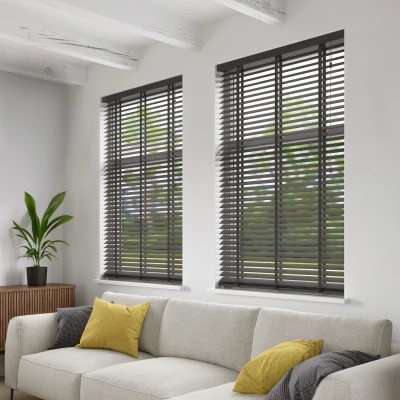 Afbeelding van Houten Jaloezie 50 mm Smart Brown 120x180cm (Bruin)