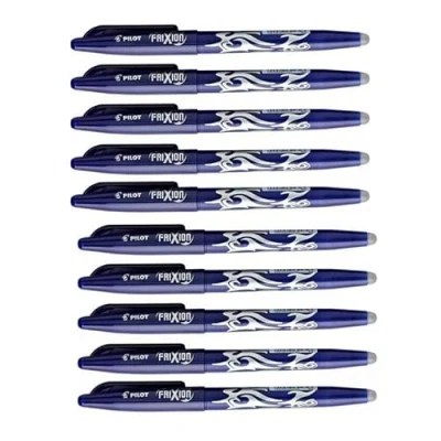 Afbeelding van Pilot Frixion Balpen (uitwisbaar, schrijfkleur blauw) 10 stuks blauw voordeelverpakking, (1 stuk)