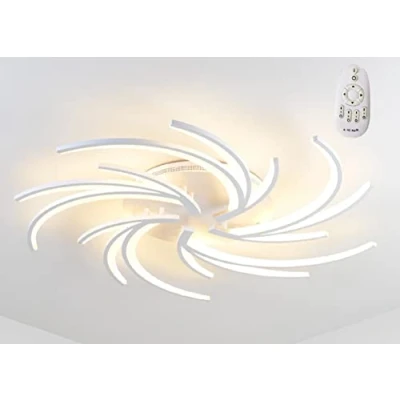 Afbeelding van NIEUW 2042 5White LED plafondlamp met afstandsbediening lichtkleur / helderheid instelbaar acryl kap wit gelakt metalen frame modern design energie efficiëntieklasse: A+ (2042white 5)