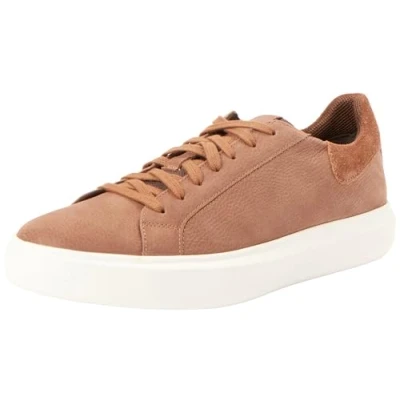 Afbeelding van Geox Deiven Sneakers laag, Heren, Maat: 45, Cognac Leer en textiel