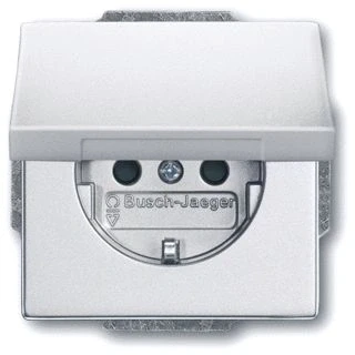 Afbeelding van Abb busch jaeger wandcontactdoos ra kv kd centraalplaat inbouw f aluzilver 2cka002018a1528