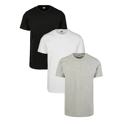 Afbeelding van Urban Classics Basic 3 Pack Heren T shirt 3XL Multicolours/Grijs