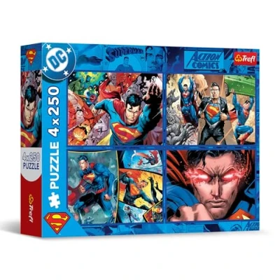 Afbeelding van Trefl Puzzle 4 x 250 Superman (250 onderdelen)