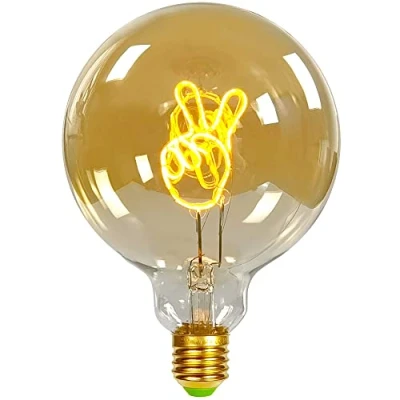 Afbeelding van TIANFAN Vintage gloeilampen Led lamp 4 Watt Dimbaar gebaar Ja Letter Decoratieve 220 / 240V E27 Tafellamp
