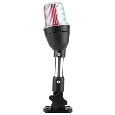 Afbeelding van Adjustable LED Navigation Lamp Marine Anchor Light Boat Yacht Signal Shoreline Tri Color Red Green Fold Down Stern Boot/jacht onderdelen en accessoires