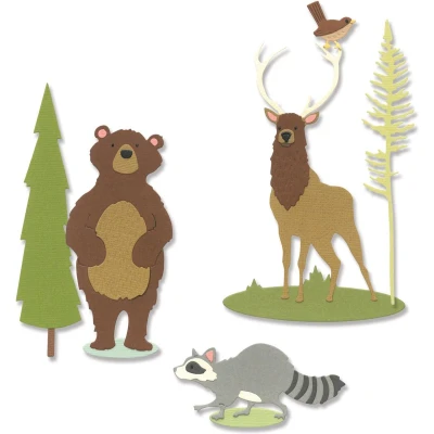Afbeelding van Sizzix Thinlits Die Set Forest Animals #2