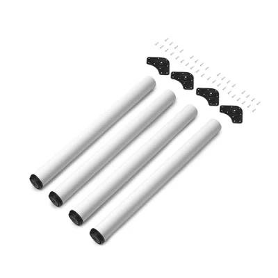 Afbeelding van Emuca Verstelbare tafelpoten Ø60x710mm, set van 4 stalen tafelpoten, hoogteverstelling 710 730mm, wit