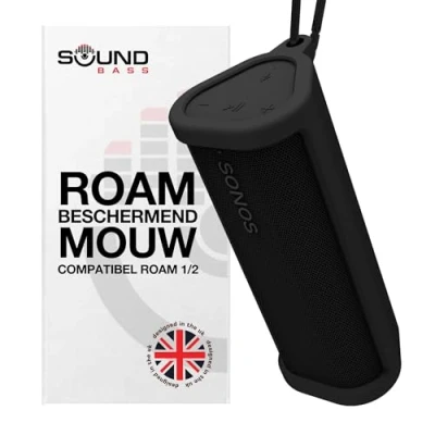 Afbeelding van Sterke Siliconen draagtas voor Sonos Roam Bescherm Uw Draadloze Bluetooth Luidspreker Met Behulp Van Deze Cover/Sleeve (Zwart)