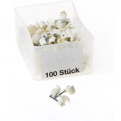 Afbeelding van Mepac spijkerclip 2,75 4mm rond wit