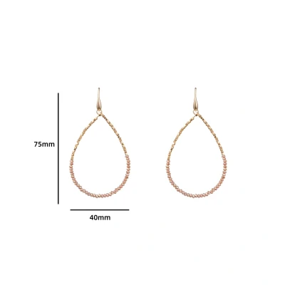 Afbeelding van Go Dutch Label Oorhangers elegant beads drop coffee