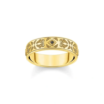 Afbeelding van Thomas Sabo TR2455 414 39 54 Ring Unisex 925er Zilver geel verguld ringmaat