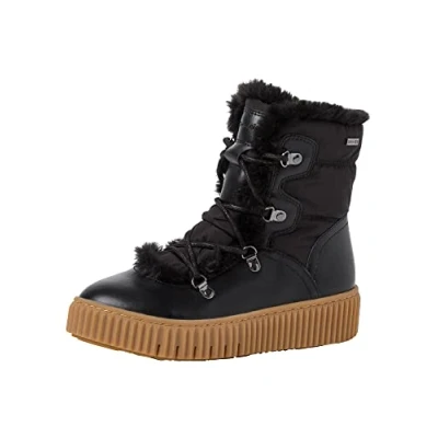 Afbeelding van Tamaris Snowboots, Dames, Maat: 42, Black Textiel/ synthetisch