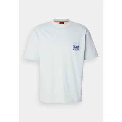 Afbeelding van BOSS Numbers Tshirt print, Heren, Maat: Medium, Open blue