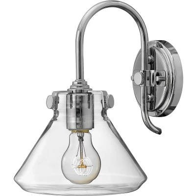 Afbeelding van Elstead Buitenwandlamp Klampenborg, zilver, lantaarn, roestvrij staal