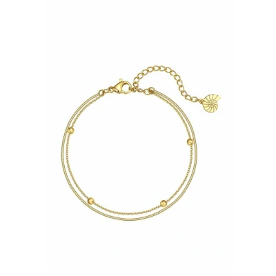 Afbeelding van Hey Happiness Layered Bobble Chain Armband, Dames, Maat: One Size, Gold