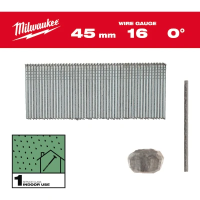 Afbeelding van Milwaukee Afwerkspijker Gegalvaniseerd 16G 45mm SC1 2500 stuks 4932498315