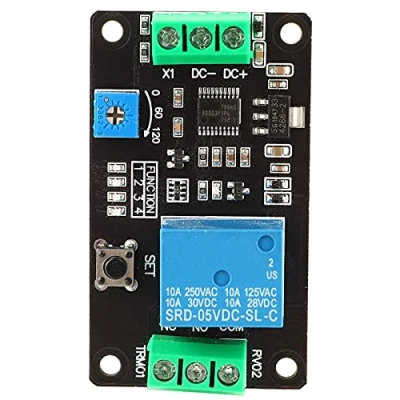 Afbeelding van 5V/12V/24V Vertragingstimer Relais Zelfvergrendelende vertraging Aan Uit Tijdschakelaar Super 555 Timer DC(DC24V)