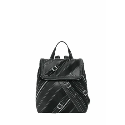 Afbeelding van Desigual Small WITH Straps AND Zippers Rugzak, Dames, Maat: One Size, Black