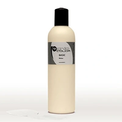 Afbeelding van Senjo Color Basic Bodypainting kleuren, cosmetische lichaamsverf in water oplosbaar, vloeistof voor airbrush en kwast, 250 ml, wit