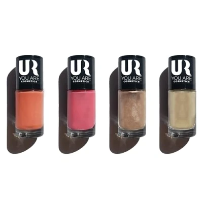 Afbeelding van UR You Are Cosmetics Nagellak COLLECTIE Glans en langdurig Gemakkelijk aan te brengen set van 4x 8ml (CHIC) (SUNSHINE)